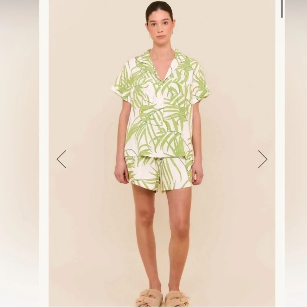 NWT Piyama Abigail Sleep Set in Jungle Palm XS Pajamas